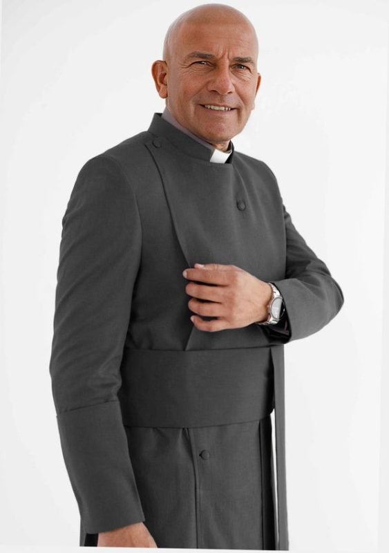 Worship Attires Adrian Cassock – Classic Black Anglican Robe for Men