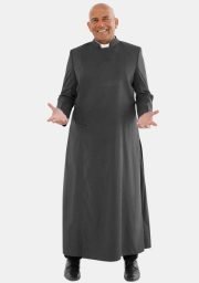 Worship Attires Adrian Cassock – Classic Black Anglican Robe for Men