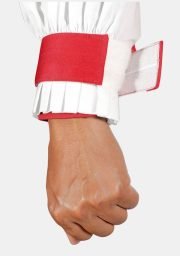 Worship Attires Anglican Clergy Rochet – Classic White with Red Accents