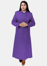 Worship Attires Signature Cassock for Women – Roman Style in Deep Purple