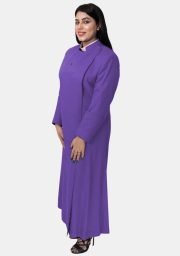 Worship Attires Signature Cassock for Women – Roman Style in Deep Purple