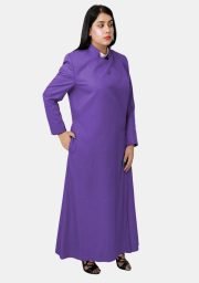 Worship Attires Signature Cassock for Women – Roman Style in Deep Purple