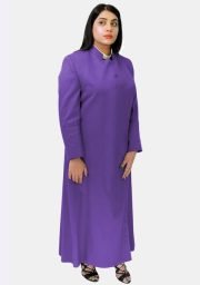 Worship Attires Signature Cassock for Women – Roman Style in Deep Purple