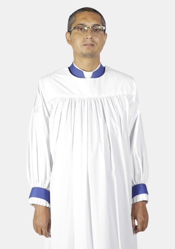 Worship Attires Signature Anglican Rochet – Royal Blue Edition