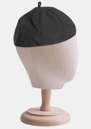 Worship Attires Black Zucchetto Cap with Soft Tropical Fabric
