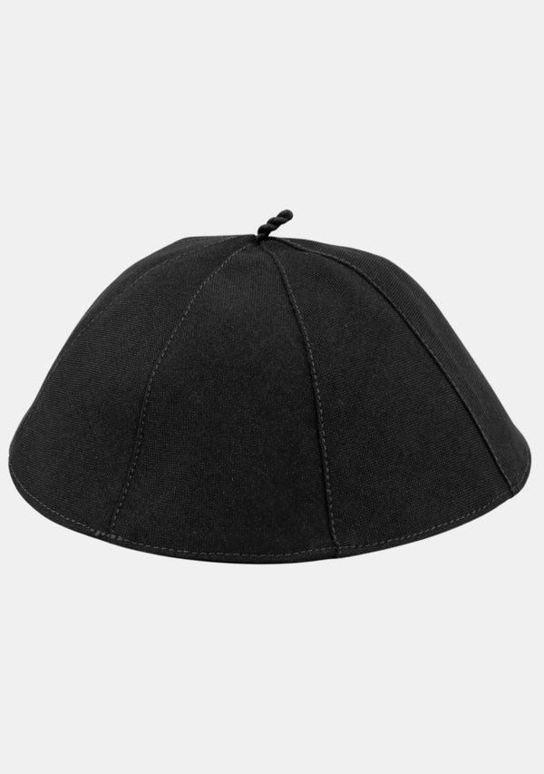 BlackZucchettoCapmadewithPolyFab Black Zucchetto Cap for Men – Worship Attires Church Headwear