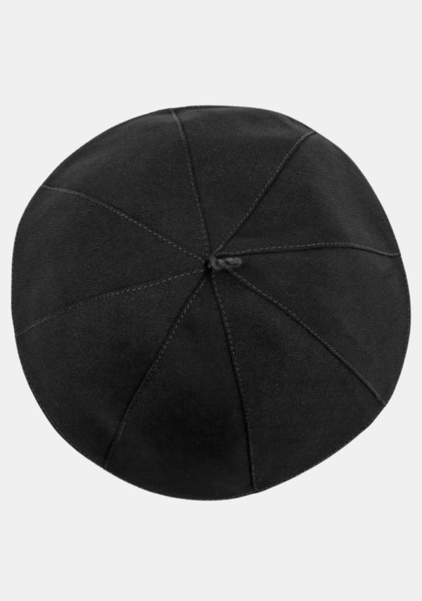BlackZucchettoCapwith8TriangualP Traditional Black Zucchetto Cap for Clergy and Ministers