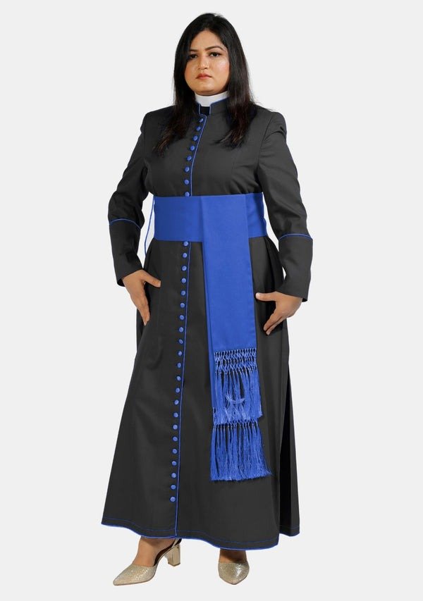Worship Attires Signature Women’s Cassock – Roman Cut in Black & Blue