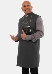 Worship Attires Men’s Clergy Apron – Goodness of God Edition in Black