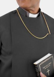 Worship Attires Men’s Clergy Apron – Goodness of God Edition in Black for sale