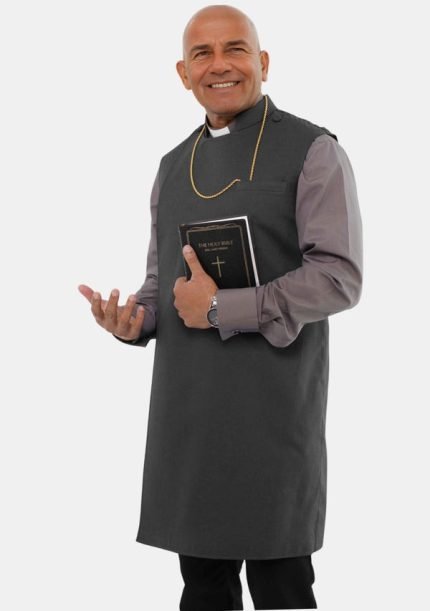 Worship Attires Men’s Clergy Apron – Goodness of God Edition in Black
