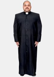 Worship Attires Plus Size Clergy Robe – Grand Black Edition