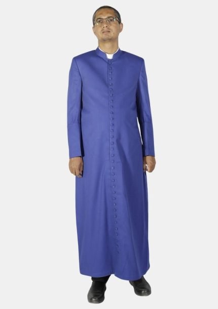Worship Attires Signature Cassock-Royal Blue with 33 Buttons