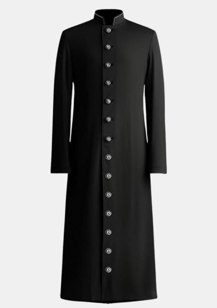 Worship Attires Women's Black Robe with Silver Details