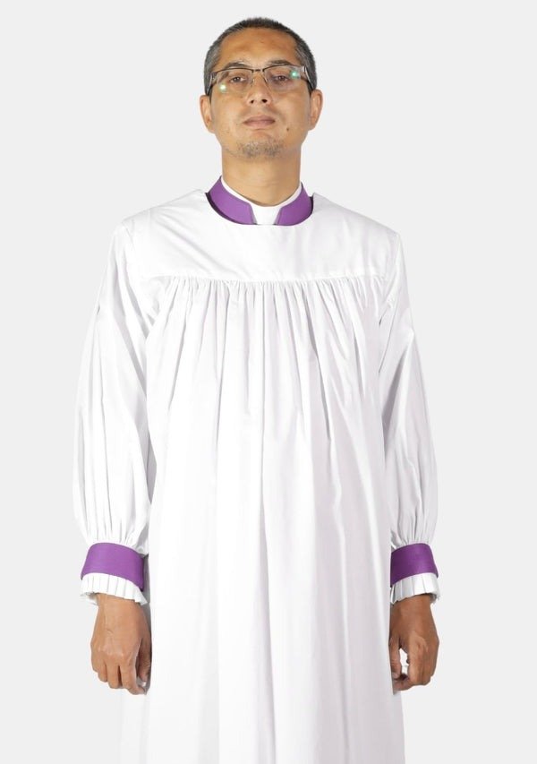 Worship Attires Roman Clergy Rochet – Men’s Purple Edition