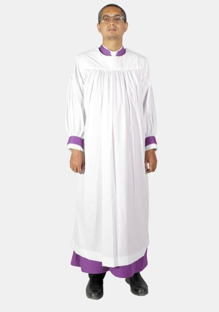 Worship Attires Roman Clergy Rochet – Men’s Purple Edition