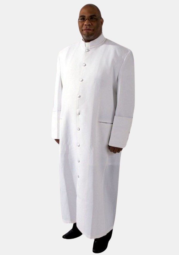 Worship Attires White Pastor Robe for Plus Size Men