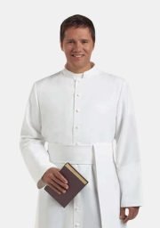 Blessed Full-Length White Robe for Priests – Worship Attires