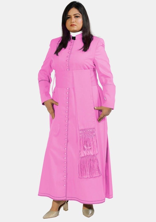 Worship Attires Women's Clergy Cassock – Soft Pink Edition