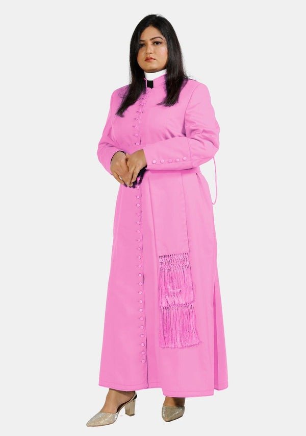 Worship Attires Women’s Clergy Cassock – Soft Pink Edition