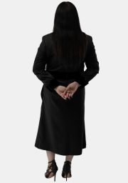 Worship Attires Women’s Black Clergy Dress with Designer Buttons for sale