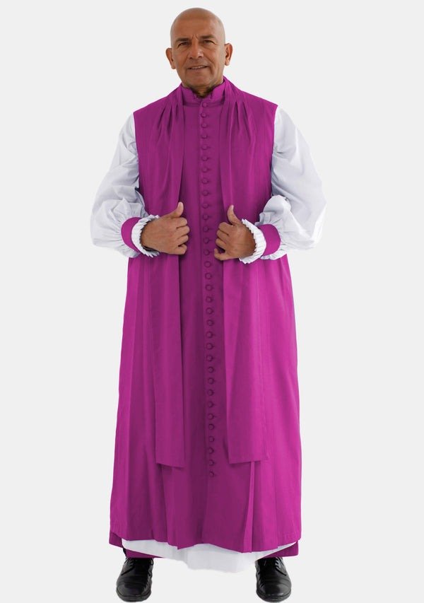 Worship Attires Adonai 33-Button Chimere in Red and Purple
