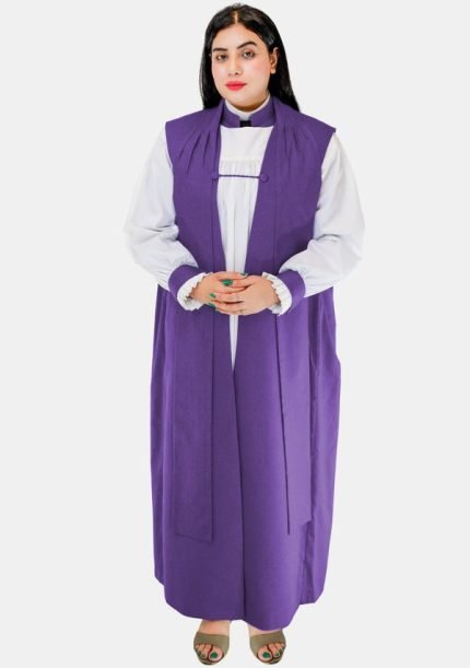 Worship Attires Anglican Female Clerical Chimere in Roman Purple