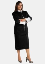 Buy Worship Attires Black and White Pastor Skirt Suit for Women online