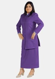 Worship Attires Female Roman Purple Clergy Suit