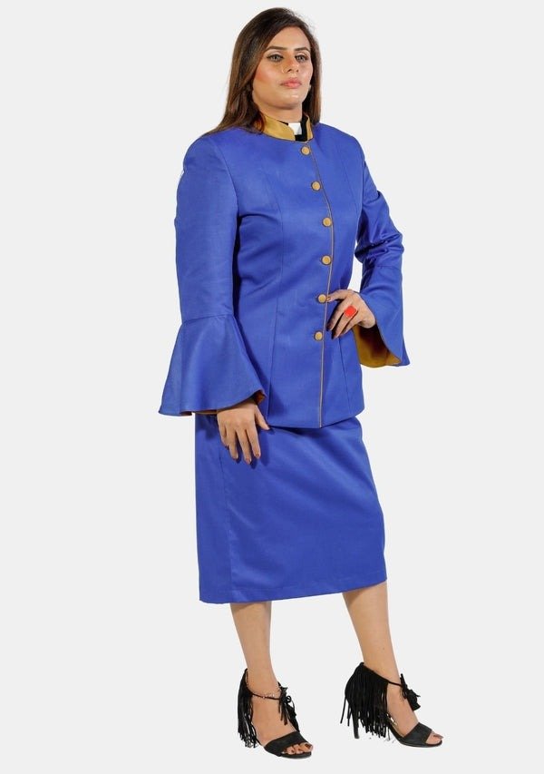 Royal Blue Clergy Suit for Sale – Elegant Women’s Church Attire