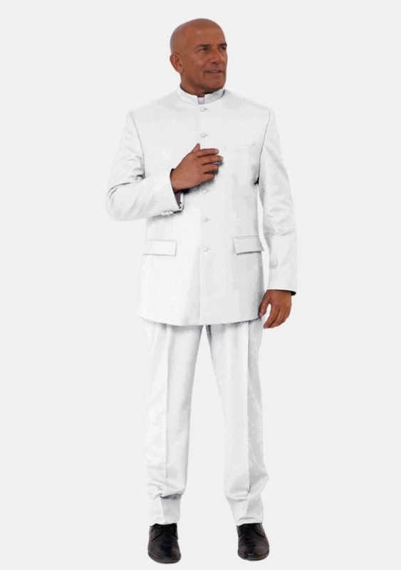 Worship Attires Jachin White Pastor Suit
