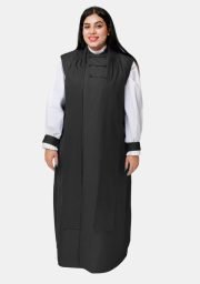 Worship Attires 3-Stripe Black Clerical Chimere for Women