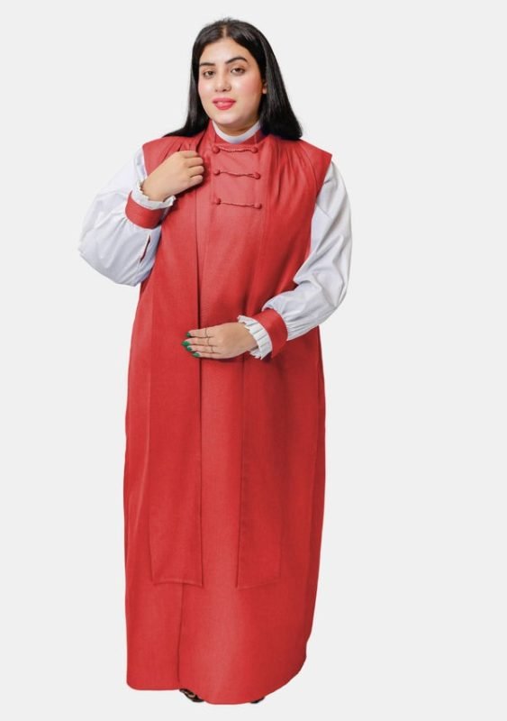 Worship Attires 3-Stripe Red Chimere for Female Cardinals