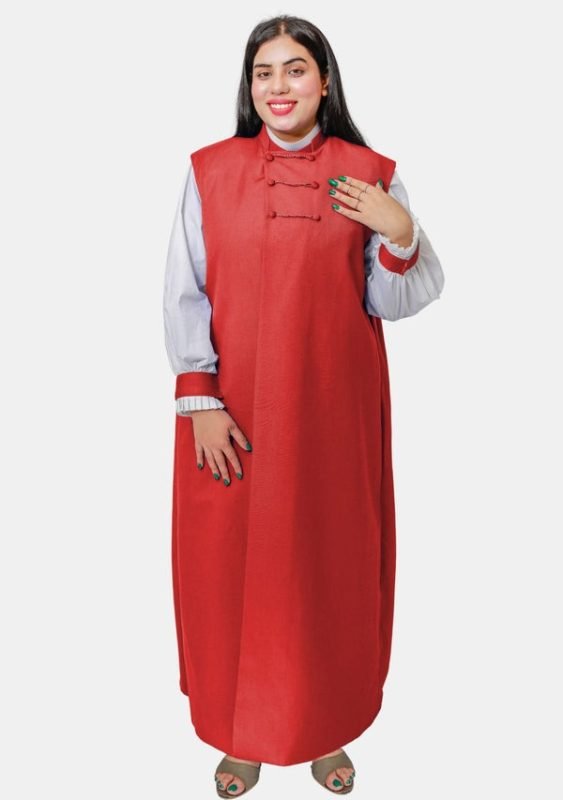 Worship Attires 3-Stripe Red Chimere for Female Cardinals