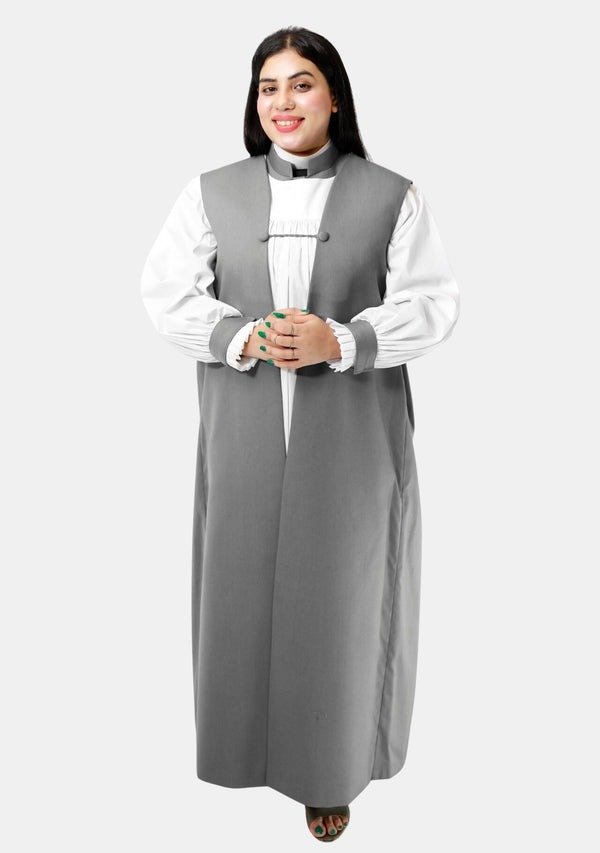 Worship Attires Grey Anglican Clerical Chimere for Women