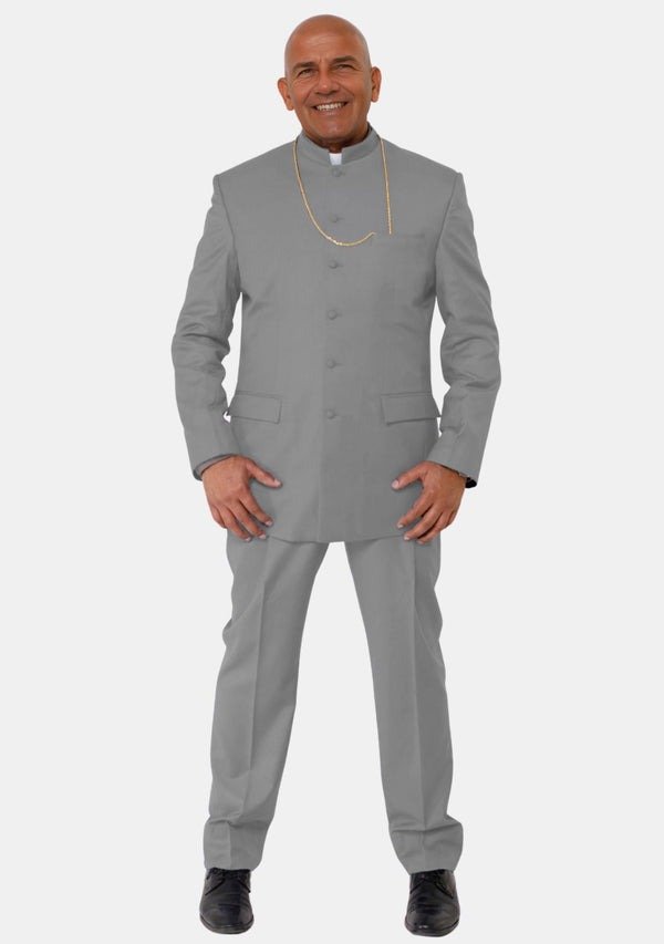 Worship Attires Azriel Grey Pastor Suit