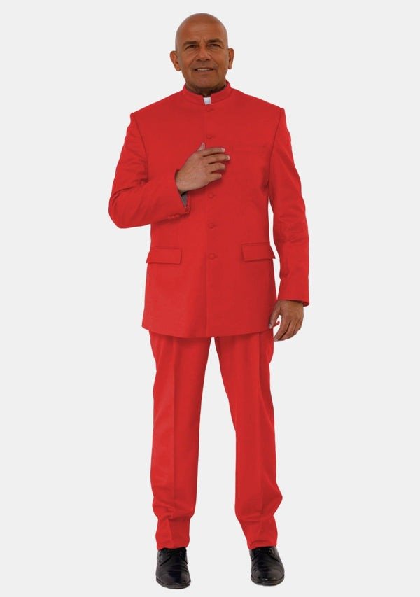 Worship Attires Barzillai Red Pastor Suit