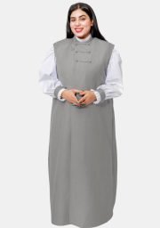 Worship Attires 3-Stripe Grey Clergy Chimere for Women