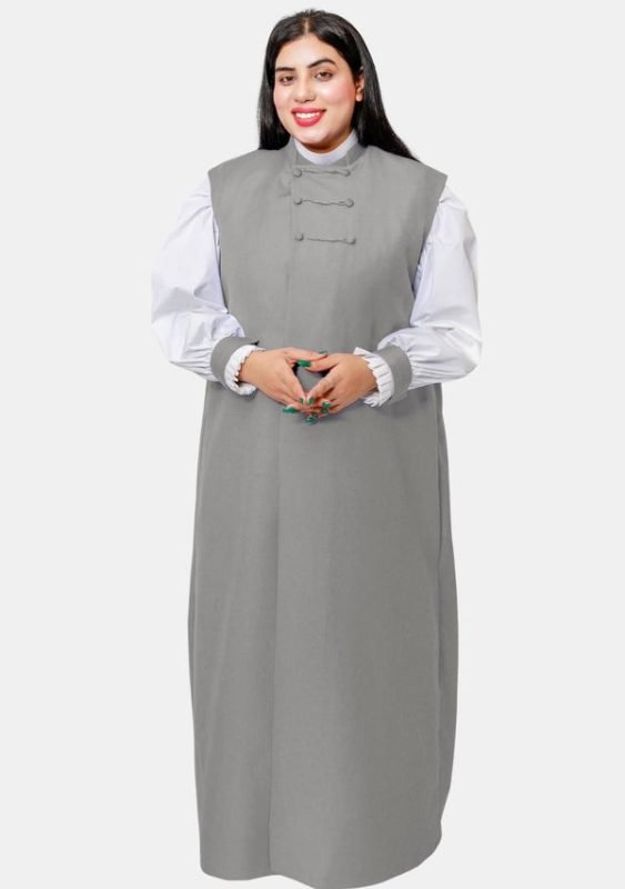 Worship Attires 3-Stripe Grey Clergy Chimere for Women