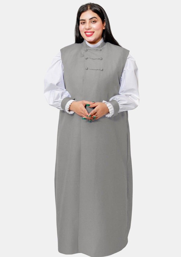 Worship Attires 3-Stripe Grey Clergy Chimere for Women