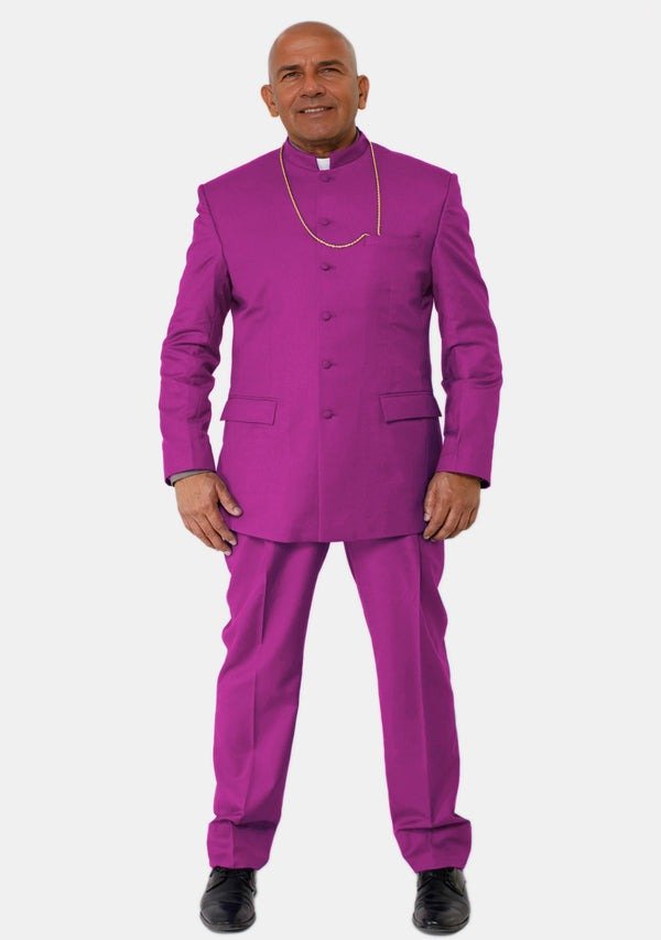 Elegant Purple Pastor Suit for Bishops and Ministers