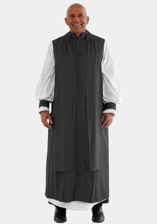 Worship Attires Seraph 33-Button Black Clergy Chimere for Men