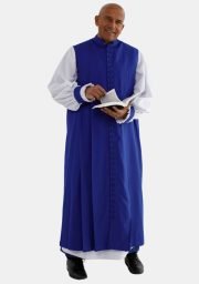 Worship Attires Timothy 33-Button Royal Blue Clergy Chimere for Men