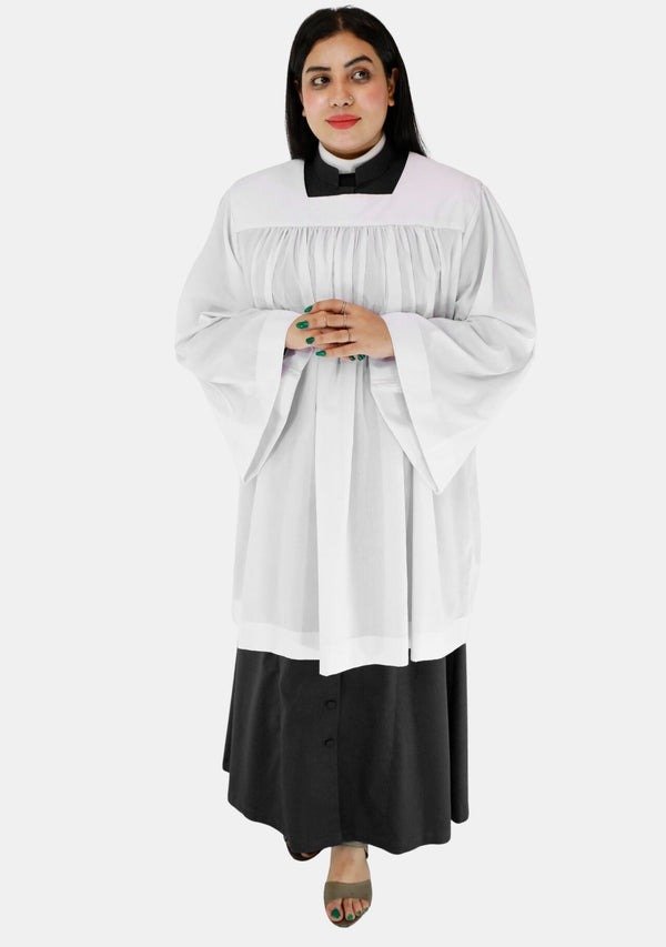 Worship Attires Square Neck Women Clergy Surplice