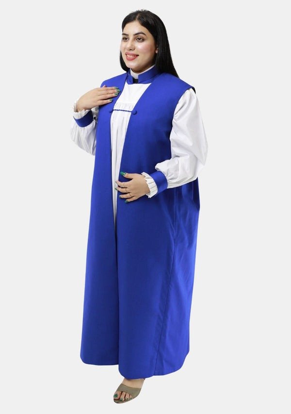 Worship Attires Royal Blue Traditional Anglican Chimere for Women