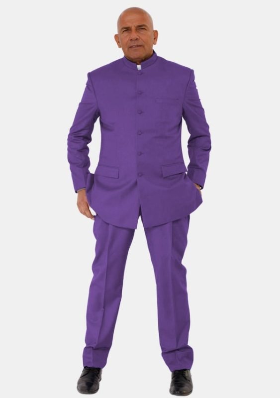 Worship Attires Tiberius Violet Pastor Suit for sale