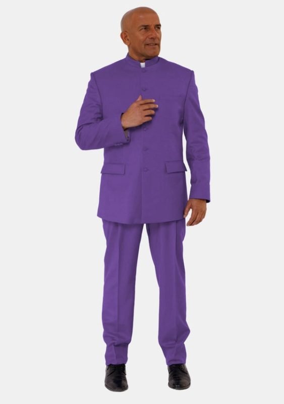 Worship Attires Tiberius Violet Pastor Suit