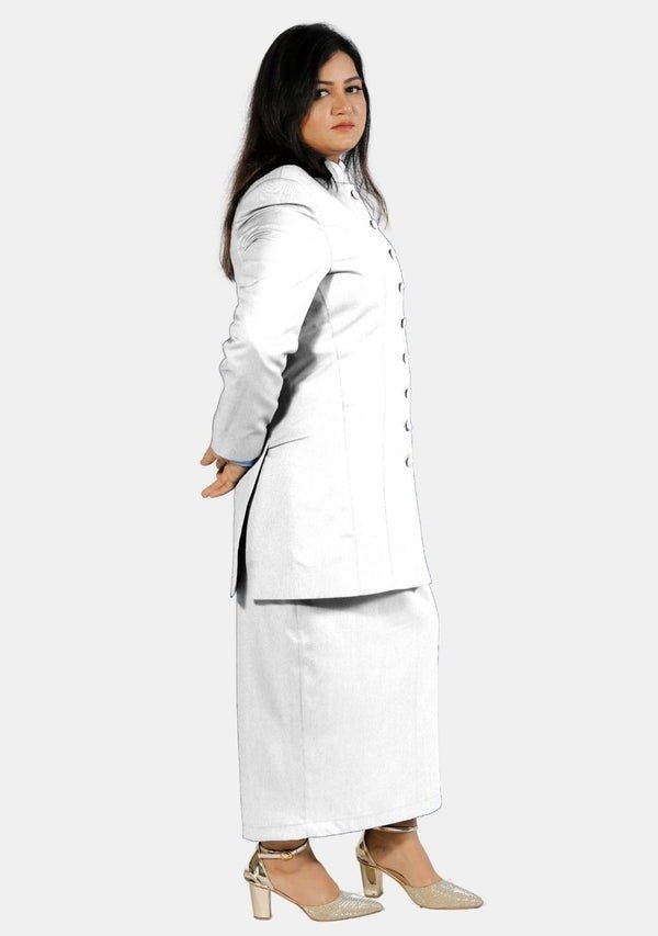 Buy Female White Clergy Suit for sale – elegant white church attire
